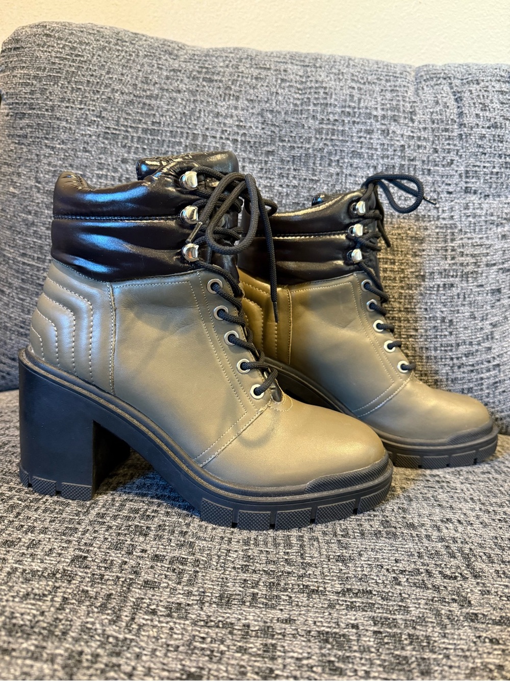 Marc Fisher Marc Velima bicolor heeled boots